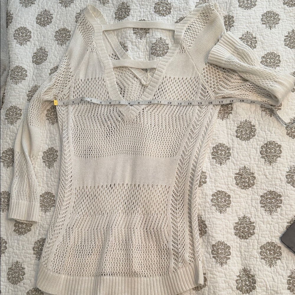 Cache Ivory Knit Top - image 3